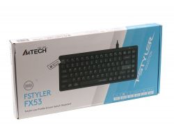 Клавіатура дротова з ножичним перемикачем Fstyler, USB A4Tech FX53 (Black) - Картинка 8