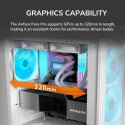 Ігровий корпус, 3*120mm ARGB, 1*120mm ARGB вентилятори передвстановлені, ATX/mATX/mini-ITX, скляне вікно Cougar AIRFACE PURE PRO White - Картинка 18