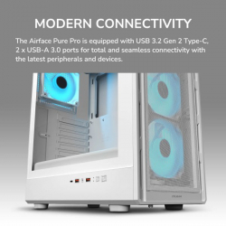 Ігровий корпус, 3*120mm ARGB, 1*120mm ARGB вентилятори передвстановлені, ATX/mATX/mini-ITX, скляне вікно Cougar AIRFACE PURE PRO White - Картинка 19