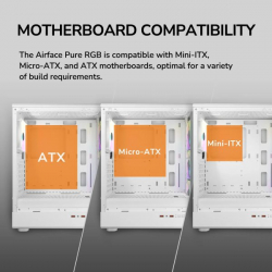 Ігровий корпус, 3*120mm ARGB, 1*120mm ARGB вентилятори передвстановлені, ATX/mATX/mini-ITX, скляне вікно Cougar AIRFACE PURE RGB (White) - Картинка 18