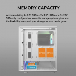 Ігровий корпус, 3*120mm ARGB, 1*120mm ARGB вентилятори передвстановлені, ATX/mATX/mini-ITX, скляне вікно Cougar AIRFACE PURE RGB (White) - Картинка 19