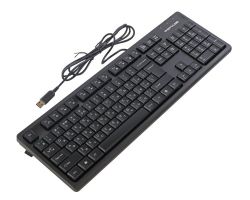 Клавіатура дротова Fstyler, вологозахист, USB A4Tech FK12 (Black) - Картинка 4