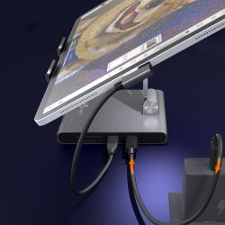 Док станція Ipad USB-C 8-в-1 (HDMI/PD/картридер/USB-A/USB-C/Audio), алюміній J5create JTS224-N - Картинка 10