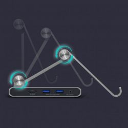 Док станція Ipad USB-C 8-в-1 (HDMI/PD/картридер/USB-A/USB-C/Audio), алюміній J5create JTS224-N - Картинка 11