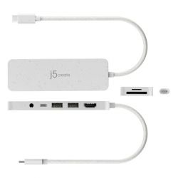  USB-C 6--1 (/HDMI//),  J5create JCD373EW-N -  3