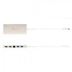 Док станція USB-C 6-в-1 (HDMI/PD/USB-A/USB-C/LAN) J5create JCD381-N - Картинка 2