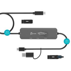 Адаптер-перемикач КМ / хаб 2-USB-A/1 USB-C J5create JCH462-N - Картинка 4