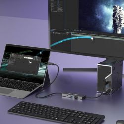 Адаптер-перемикач КМ / хаб 2-USB-A/1 USB-C J5create JCH462-N - Картинка 6