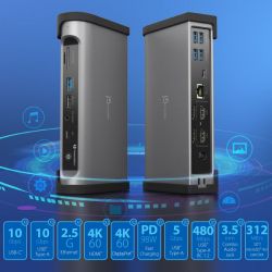 Док станція USB-C 15-в-1 (HDMI/DP/PD/USB-A/USB-C/LAN/картридер/аудіо) J5create JTD568-EN - Картинка 5