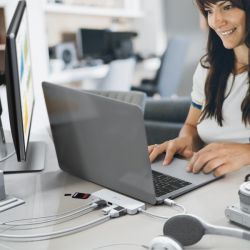 Мультиадаптер USB-C 6-в-1 (хаб/HDMI/картридер/аудіо), білий J5create JCD373-N - Картинка 6