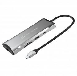 Док станція USB-C 10Gbps, 7-в-1 (хаб/HDMI/PD/картридер), сірий J5create JCD393-N - Картинка 2