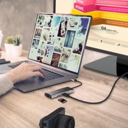 Док станція USB-C 10Gbps, 7-в-1 (хаб/HDMI/PD/картридер), сірий J5create JCD393-N - Картинка 8