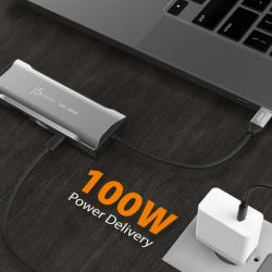Док станція USB-C 10Gbps, 7-в-1 (хаб/HDMI/PD/картридер), сірий J5create JCD393-N - Картинка 10