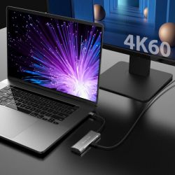 Док станція USB-C 10Gbps, 7-в-1 (хаб/HDMI/PD/картридер), сірий J5create JCD393-N - Картинка 11