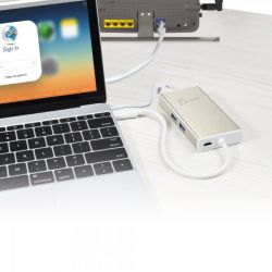 Мультиадаптер USB-C 5-в-1 (хаб/HDMI/PD/LAN), сірий J5create JCA374-N - Картинка 9