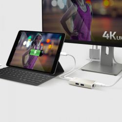 Мультиадаптер USB-C 5-в-1 (хаб/HDMI/PD/LAN), сірий J5create JCA374-N - Картинка 12