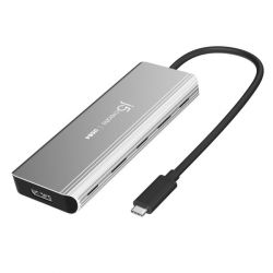 Мультиадаптер 7-в-1 (хаб/HDMI/DP/PD/картридер), сірий J5create JCD401-N - Картинка 2