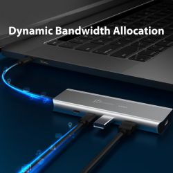 Мультиадаптер 7-в-1 (хаб/HDMI/DP/PD/картридер), сірий J5create JCD401-N - Картинка 6