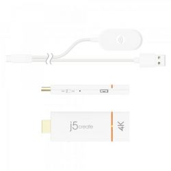 Бездротовий адаптер дисплея ScreenCast 4K до 15м (Miracast, AirPlay, and Chromecast) j5create JVAW76-N - Картинка 2