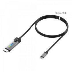 Кабель USB-C на HDMI, 8K 60 Гц, LED RGB 1.8 м J5create JCC157-N - Картинка 2
