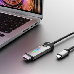 Кабель USB-C на HDMI, 8K 60 Гц, LED RGB 1.8 м J5create JCC157-N - Картинка 5