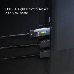 Кабель USB-C на HDMI, 8K 60 Гц, LED RGB 1.8 м J5create JCC157-N - Картинка 8