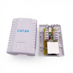 Розетка однопортова з екраном RJ-45, 6A cat, зовнішня Cablexpert NCAC-1F6A-01 - Картинка 2