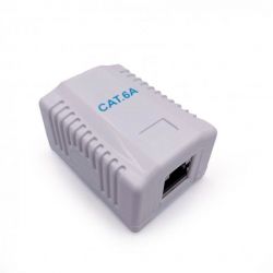 Розетка однопортова з екраном RJ-45, 6A cat, зовнішня Cablexpert NCAC-1F6A-01 - Картинка 4