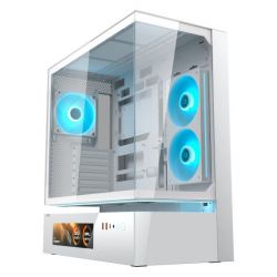 ������� ������,1* Unity 240mm ARGB PWM & 1*120 mm ARGB ����������������, Type-C x1, USB3.0 x2, Audio x1 Cougar CFV235 Vision White