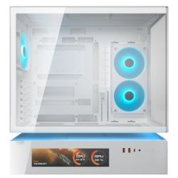 Ігровий корпус,1* Unity 240mm ARGB PWM & 1*120 mm ARGB передвстановлені, Type-C x1, USB3.0 x2, Audio x1 Cougar CFV235 Vision White - Картинка 3