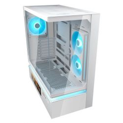 Ігровий корпус,1* Unity 240mm ARGB PWM & 1*120 mm ARGB передвстановлені, Type-C x1, USB3.0 x2, Audio x1 Cougar CFV235 Vision White - Картинка 4