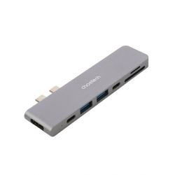 ��� ������� USB-C 7-�-1 (HDMI/��������/USB-A/USB-C), ��� MacBook Pro/Air, ������� Choetech HUB-M14-GY-V2