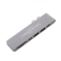 ��� ������� USB-C 7-�-1 (HDMI/��������/USB-A/USB-C), ��� MacBook Pro/Air, ������� Choetech HUB-M14-GY-V2 - �������� 3