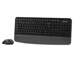 Комплект бездротовий Fstyler клавіатура+миша безшумна, USB A4Tech FG2500S Plus (Grey) - Картинка 2