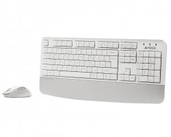 Комплект бездротовий Fstyler клавіатура+миша безшумна, USB A4Tech FG2500S Plus (White) - Картинка 2