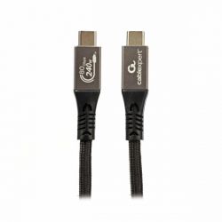 ������ USB4 2.0 80Gbps, 240W(48V5A), 16K60Hz, C-����/C-����, 1 �, ������ Cablexpert CCBP-USB4.2-CMCM240-1M