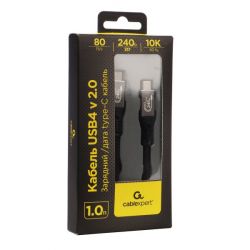 Кабель USB4 2.0 80Gbps, 240W(48V5A), 16K60Hz, C-тато/C-тато, 1 м, преміум Cablexpert CCBP-USB4.2-CMCM240-1M - Картинка 2