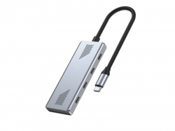 Хаб на 4 порти USB-С 3.2, метал, сріблястий Gembird UHB-CM-U310-C4-01 - Картинка 3