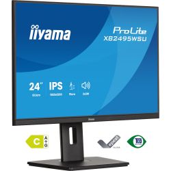 IIYAMA 23.8" 16:10 IPS РК монітор, 1920х1200, 4 мс (GTG), 100 Гц, 350 кд/м2, 1xHDMI 1.4/1xDP 1.2/3xUSB 3.2/ XB2495WSU-B1 - Картинка 4
