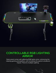Геймерський стіл GAMEMAX D140 Carbon-RGB - Картинка 9