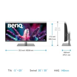 ������� BENQ PD3420Q Grey (9H.LJHLB.QPE) - �������� 9