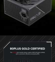 GAMEMAX Блок живлення ATX 750W, 80 Gold,fan 135mm,fully mo dular OPP, OVP, UVP, OCP, OTP, SCP GX-750 PRO BK(ATX3.1PCIe5.1) - Картинка 15