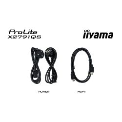 IIYAMA 27" 16:9 IPS РК монітор, 2560х1440, 1 мс (MPRT), 7 5 Гц, 350 кд/м2, Adaptive Sync, 1xHDMI 1.4/1xDP 1. X2791QS-B1 - Картинка 20