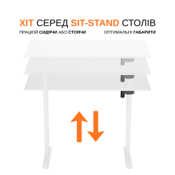 Стіл електричний з регульованою висотою ніжок біли й ITech MT12BW MT12BW - Картинка 3