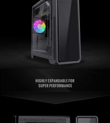 GAMEMAX Корпус Tower ATX без блока живлення, акріл icro-ATX, DTX,Mini-ITX, 1*usb 3.0 + 2* usb 2.0 G561E-BK - Картинка 13