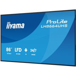 IIYAMA 85.6" 16:9 IPS �� ������, 3840�2160, 24/7, 450 �� /�2, �� Android 14,  2xHDMI 2.0/1xUSB C/2xUSB 2.0, LH8664UHS-B3AG - �������� 6