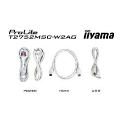 IIYAMA 27" 16:9 IPS сенсорний РК монітор, 1920х1080, прое кційно-ємністна технологія, 1xHDMI/1xDP/2xUSB 3.2, T2752MSC-W1AG - Картинка 19