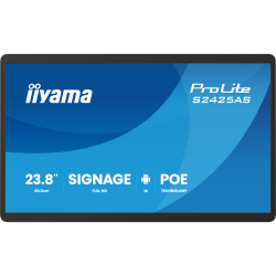 IIYAMA 23.8" 16:9 IPS ������������� �������, 1920�1080, 5 00 ��/�2, ������ 14, 24/7, DMS/CMS, POE, SP (2�5  S2425AS-B1P