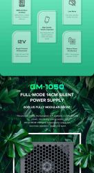 GAMEMAX Блок живлення ATX 1050W, 80 Bronze , fan 140mm,ful ly modularOVP, UVP, OTP, OCP, OLP, OPP, SCP GM-1050 Modular - Картинка 14