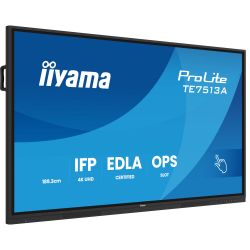 IIYAMA 75" 16:9 інтерактивний IPS UHD РК дісплей, 18/7, 450 кд/м2, ОС Андроід 14, 8GB/128GB, IR PureTouch TE7513A-B1AG - Картинка 4